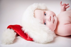 CuteBabywithSantaHat