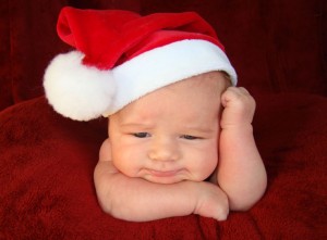 SantaBabywithHatandHand