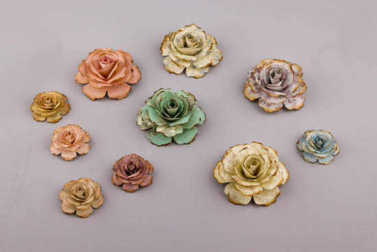 Handmade paper deco flowers