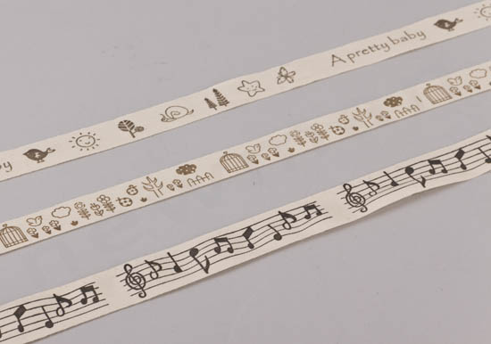 Ivory κορδέλες με σχέδια