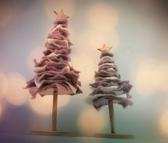 Xmas διακοσμητικά δέντρα από τσόχα