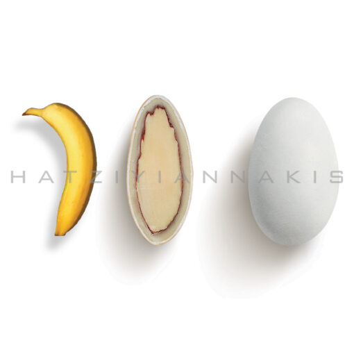 Choco Almond γεύση Μπανάνα κουφέτο λευκό ματ