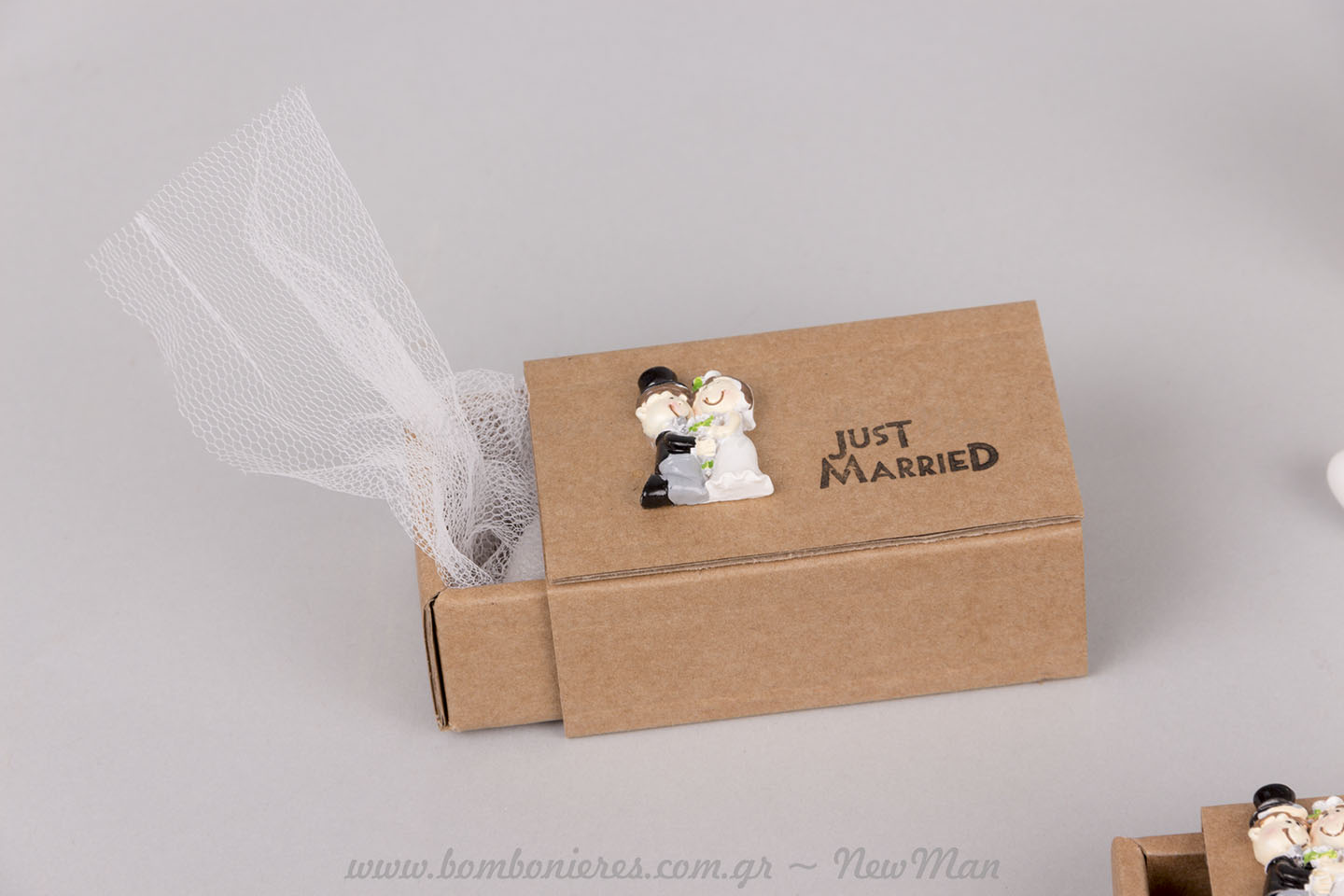 DIY μπομπονιέρα Νύφη & Γαμπρός Just Married