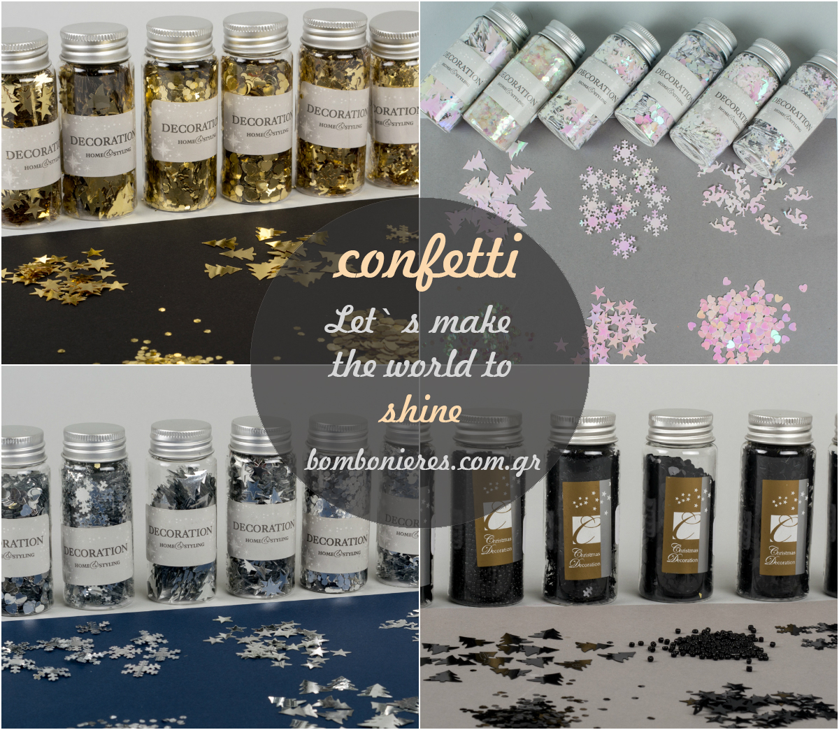 Κονφετί Confetti σε σχέδια και χρώματα