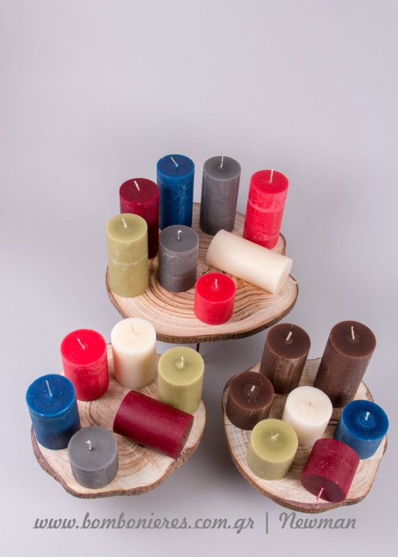 Αρωματικά χειροποίητα κεριά aromatika rustic handmade keria 3 megethi