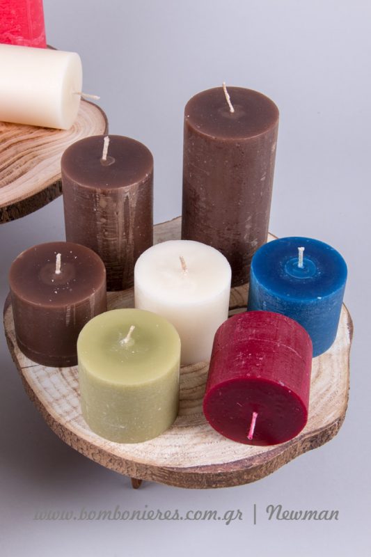 Αρωματικά χειροποίητα κεριά aromatika rustic handmade keria 3 megethi