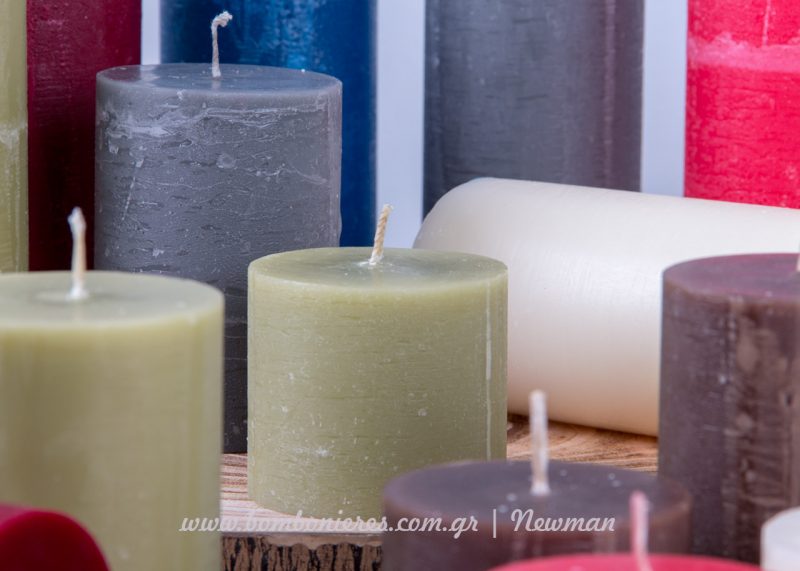 Αρωματικά χειροποίητα κεριά aromatika rustic handmade keria 3 megethi