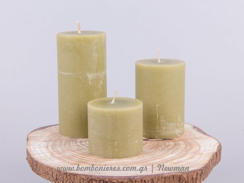 Αρωματικά χειροποίητα κεριά aromatika rustic handmade keria 3 megethi