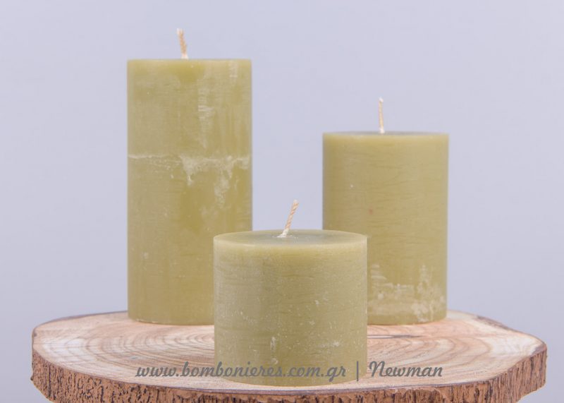 Αρωματικά χειροποίητα κεριά aromatika rustic handmade keria 3 megethi