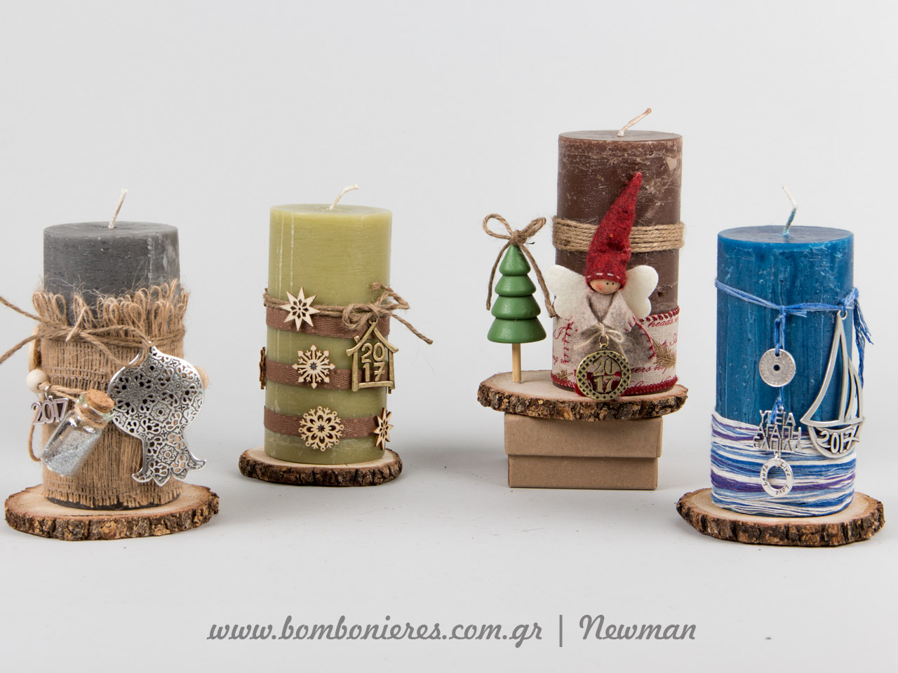 Rustic κεριά γούρια keria gouria idea newman
