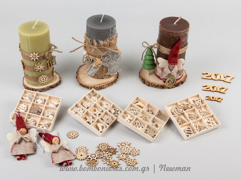 Rustic κεριά γούρια keria gouria idea newman