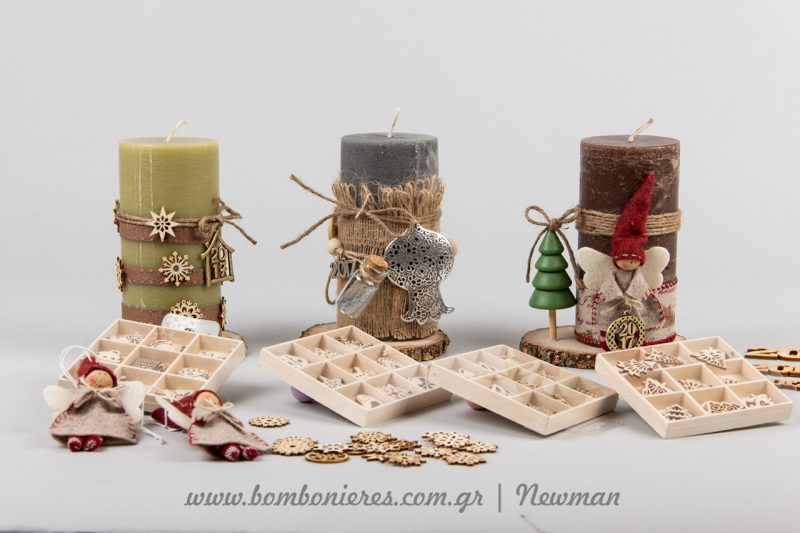 Rustic κεριά γούρια keria gouria idea newman