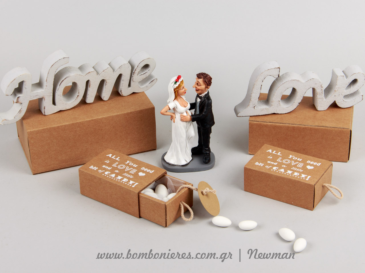 Μπομπονιέρα γάμου σπιρτόκουτο και cake topper mpomponiera spirtokouto ektiposi sfragida etiketa