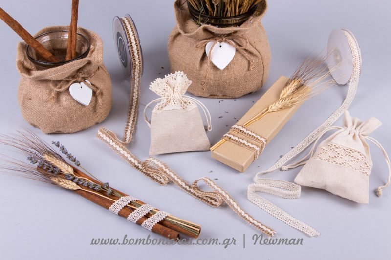 Μπομπονιέρες με στάχυα και λεβάντες mpomponieres idees stachi lavender levanta