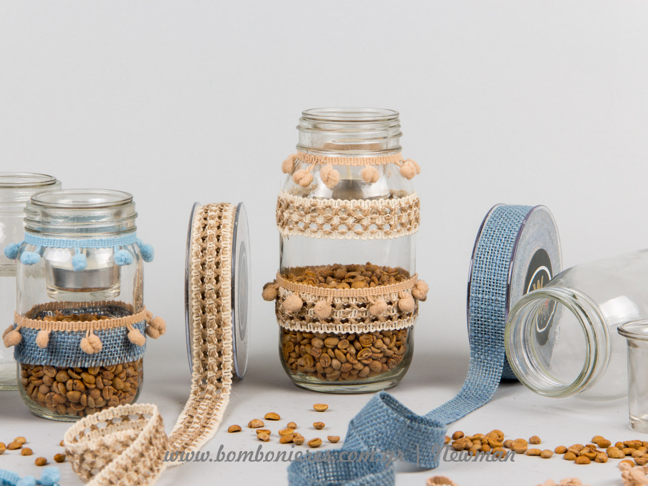 Βαζάκια κηροπήγια DIY vazakia kiropigia stolismena newman