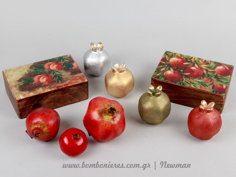 Ξύλινα κουτιά με θέμα ρόδια xilina handmade koutia rodia