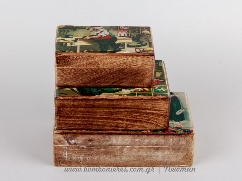 ξύλινα κουτιά χριστουγεννιάτικα xilina koutia xristougenniatika handmade