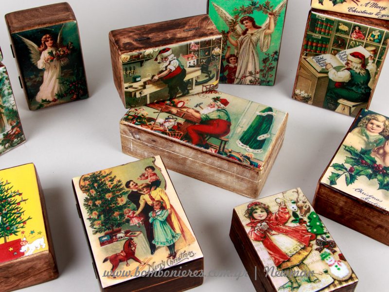 ξύλινα κουτιά χριστουγεννιάτικα xilina koutia xristougenniatika handmade