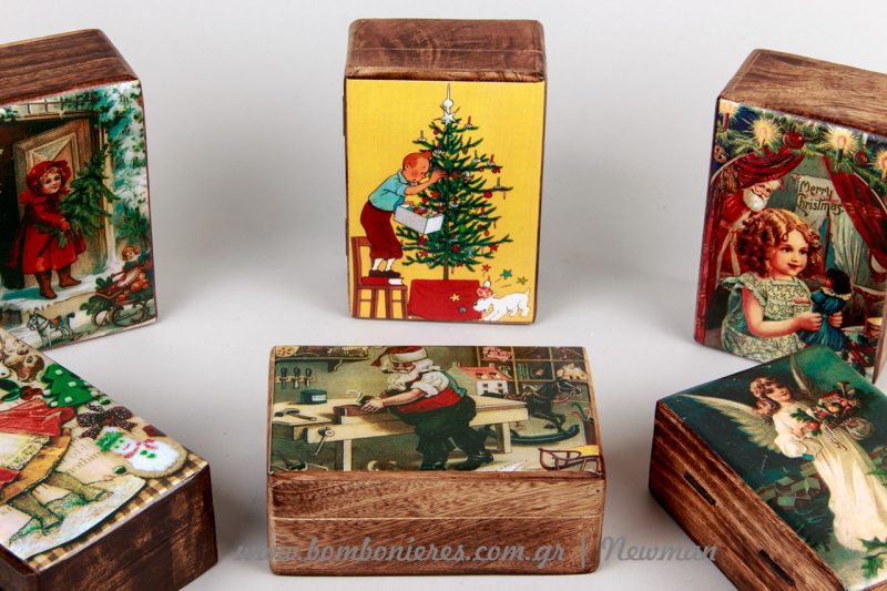 ξύλινα κουτιά χριστουγεννιάτικα xilina koutia xristougenniatika handmade