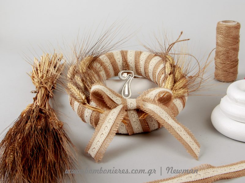 Στεφάνι από φελιζόλ χειροποίητο γούρι felizon stefani gouri diy