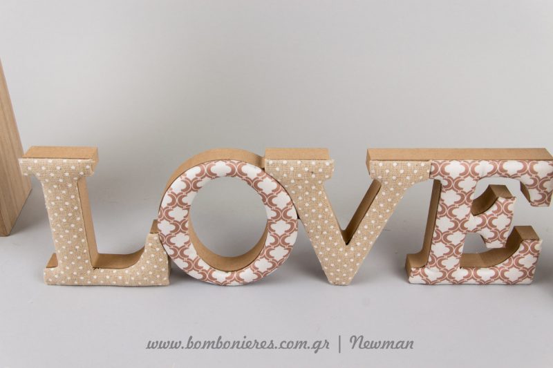 Ξύλινο διακοσμητικό xilino diakosmitiko LOVE