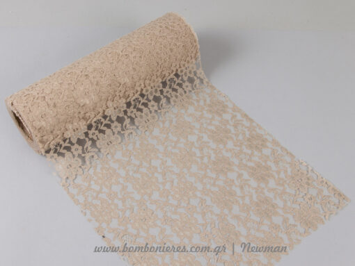 venezzia dantela 30cm 092066 δαντέλα μπεζ