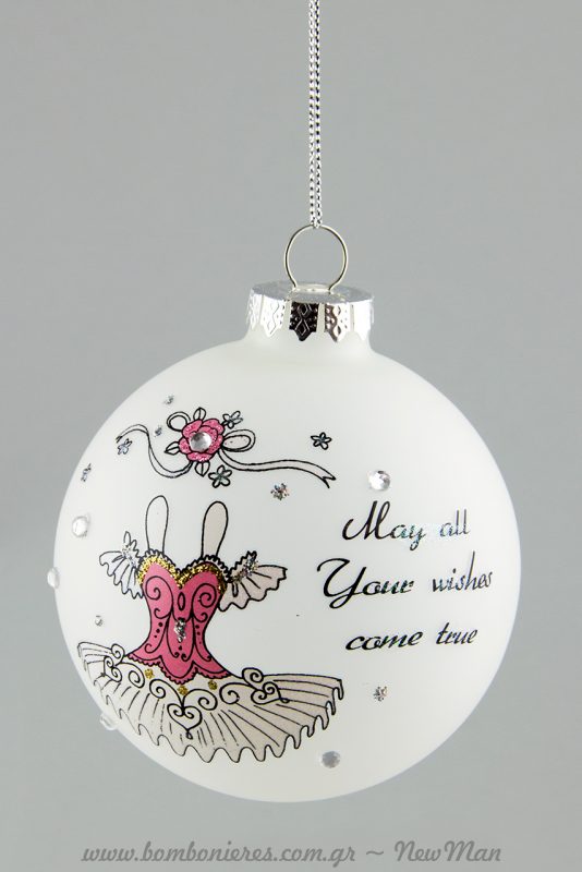 «May all your wishes come true» με κορμάκι μπαλέτου (380477).