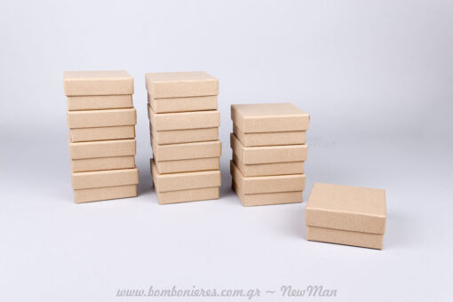 Χάρτινα κραφτ κουτιά – 8x8x4cm