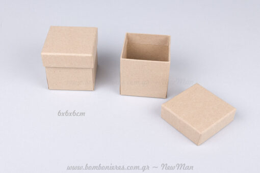 Χάρτινα κραφτ κουτιά – 6x6x4cm