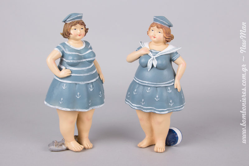 Ναυτοπούλες (Plus Size) όρθιες, για τη διακόσμηση του γάμου ή της βάπτισης.