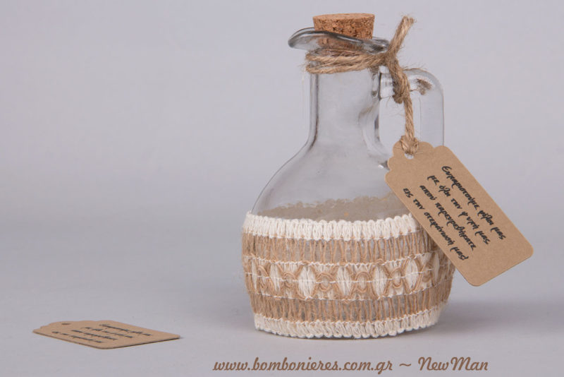 Κανατάκι γυάλινο με φελλό (φ. 6 χ 12cm). Διατίθεται σε συσκευασία των 6 τεμαχίων και σε ιδιαίτερα οικονομική τιμή. 