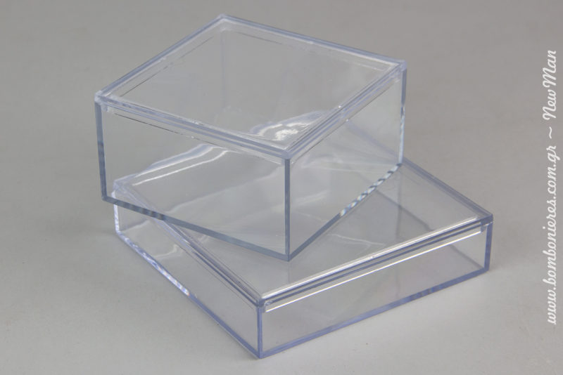 Διάφανα κουτιά σε διαστάσεις: 100 x 100 x 25mm και 80 x 80 x 40mm. Στον αναλυτικό πίνακα παρακάτω θα βρείτε τις τιμές τους με και χωρίς την εκτύπωση.